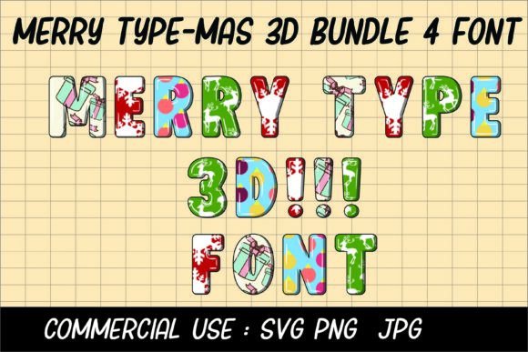 Merry Type-Mas 3D Font: A Festive Design Solution