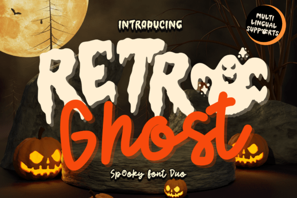 Retro Ghost Duo Font: A Groovy Halloween Typeface