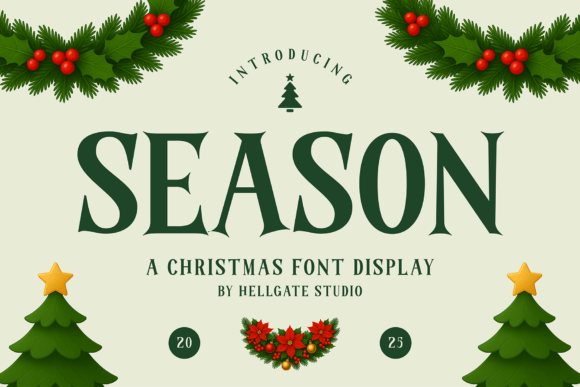 Season Font: A Timeless Christmas Display Serif for Elegant Holiday Designs